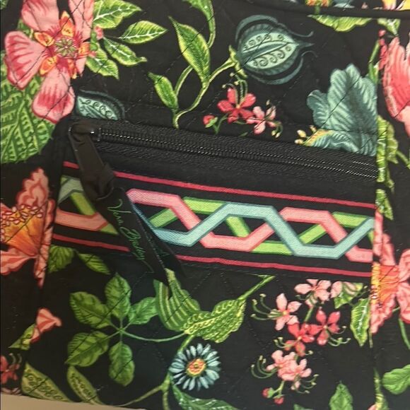 Vera Bradley Black and Pink Floral Crossbody Bag - Picture 7 of 15